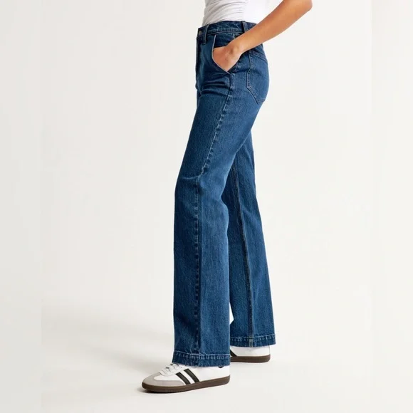 NWT ABERCROMBIE & FITCH mid rise 90s Relaxed JEANS - Picture 5 of 12